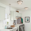Lampa wisząca Elstead Lighting Baskin szary FE-BASKIN-P-B-PN