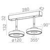 Reflektor AQForm Kari 17x2 LED 230V Spot Czarny Struktura