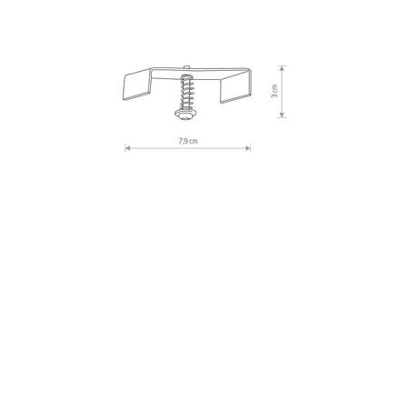Uchwyt do montażu podtynkowego szyn PROFILE RECESSED FIXING Nowodvorski 8805 stalowy