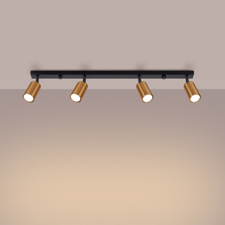 Sollux Lighting Plafon WINX 4L czarny/miedź SL.1379