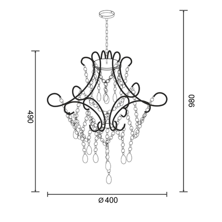 Lampa wisząca Zuma Line YSC14 Rota