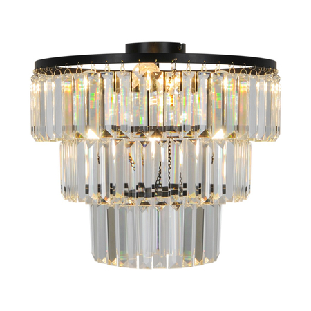 Lampa sufitowa Zuma Line P17127-4-BK TIFANNY LAMPA SUFITOWA CZARNA/BLACK