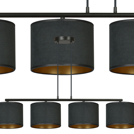 Lampa wisząca HILDE 4 BL BLACK Emibig 1054/4 czarny