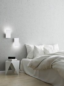 Kinkiet AQForm Camber Square Rift LED Wall Biały Struktura