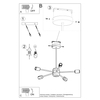 Sollux Lighting Żyrandol LANGO 5 czarny SL.1022
