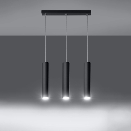 Sollux Lighting Lampa wisząca LAGOS 3L czarny SL.0329