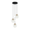Lampa wisząca Italux Sarpo PND-58867-3S-BK-BRO Mosiądz