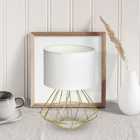 Milagro Lampa stojąca LUPO WITE/GOLD 1xE27 MLP6268 Biel / Złoto