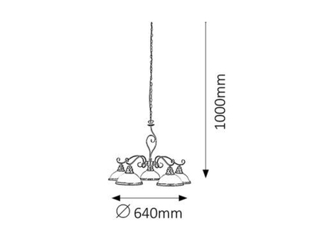 Żyrandol Rabalux Elisett 2755 brąz