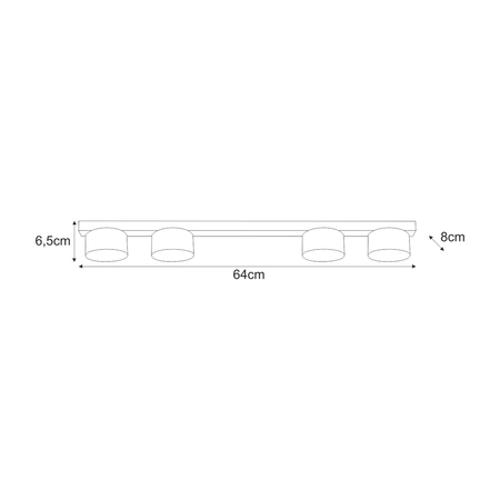 Lampa sufitowa Kaja CRUZ K-5532 czarny