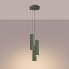Sollux Lighting Lampa wisząca KARBON 3P zielona oliwka SL.1614