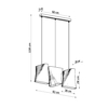 Sollux Lighting Żyrandol BLUM 3 czarny SL.0772