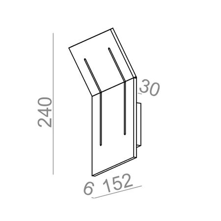 Kinkiet AQForm Camber Square Rift LED Wall Biały Struktura