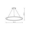 Lampa wisząca Ring duży CCT 1xLED czarny LP-909/1P L BK CCT