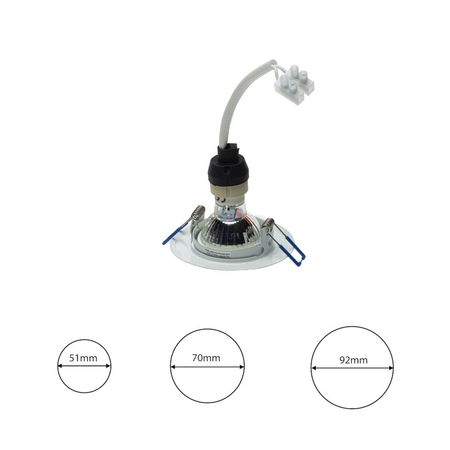 Eko-Light Oczko Okrągłe GU10 1X5W Led Biały EKZ2556