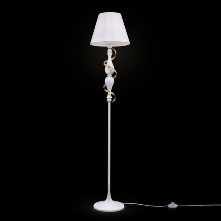 Lampa podłogowa Maytoni ARM010-01-W Intreccio - Biały z dodatkiem złota