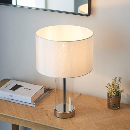 Lampa stołowa Endon Lighting Lessina 102674 nikiel