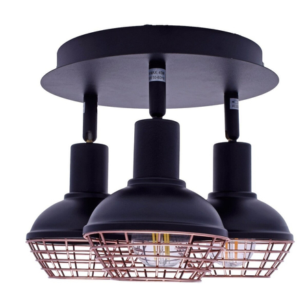 Milagro Lampa sufitowa LOGAN 3xE14 ML4612 CZARNY