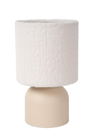 Lampa stołowa Lucide WOOLLY 10516/01/38 czarny/beżowy