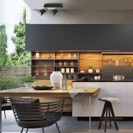 Milagro Lampa sufitowa RICK 2xE14 ML5566 CZARNY