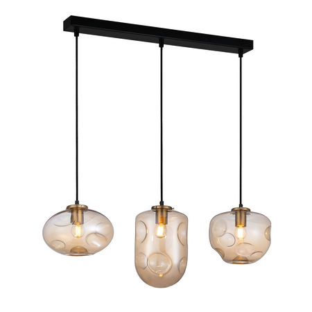 Lampa wisząca Italux PND-112038-3-BRO+AMB Hatella