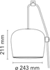 Lampa wisząca Flos Aim F0092026 Brązowa + kabel/wtyczka