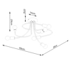 Sollux Lighting Żyrandol LEVAR 6 czarny SL.1456