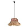 Lampa wisząca Luces Exclusivas FANLIZA LE45358 drewno jasne i ciemne, czerwony