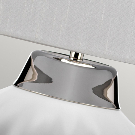 Lampa stołowa Bexley - 1 źródło światła - Biała / Polerowany nikiel Quintiesse QN-BEXLEY-TL-WPN