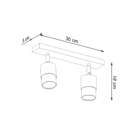 Sollux Lighting Plafon NERO 22,5 czarny/chrom SL.1409