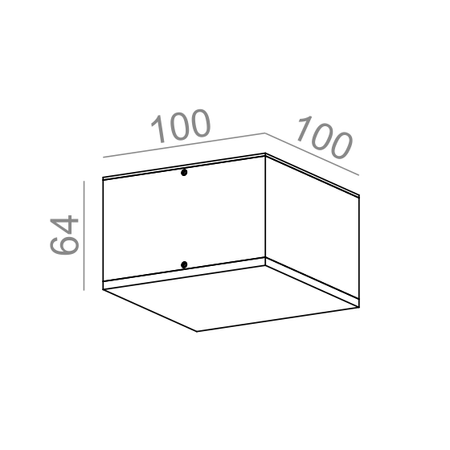 Plafon AQform Only Square LED Surface Biały Struktura