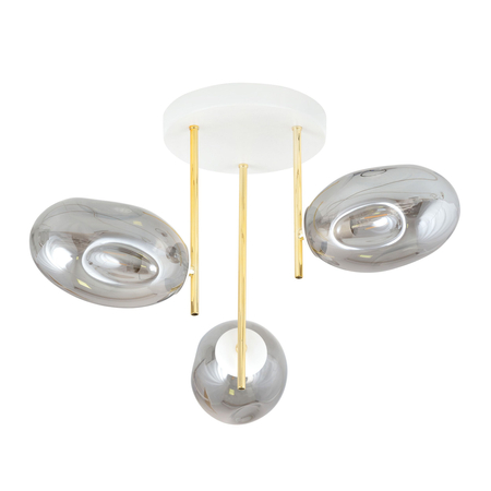 Lampa sufitowa ARGO 3 Emibig 1277/3 biały/złoty