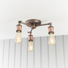 Lampa sufitowa Endon Lighting Hal 76124 miedziany