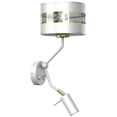 Milagro Kinkiet Ultimo 1xE27 1x mini GU10 Biały MLP7346 Biel / Złoto