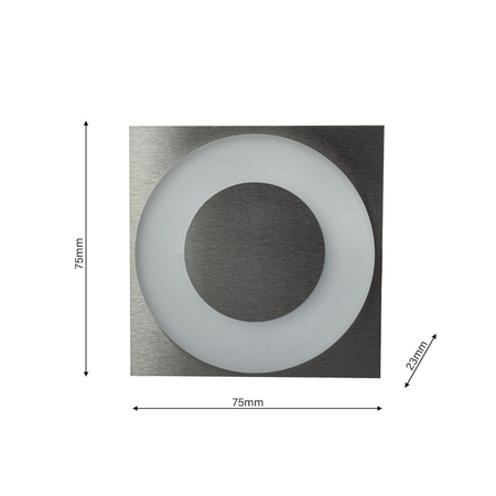 Eko-Light Oprawa schodowa POLAR Barwa Ciepła 3000K EKS4376 BIAŁY / SREBRNY