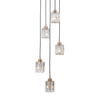 Lampa wisząca Italux Torno PND-40813-5R-BK-HBR Czarny mat, złoty