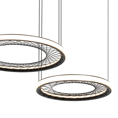 Milagro Lampa wisząca NEST 77W LED 61+41cm ML0525 CZARNY