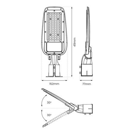 Eko-Light Lampa Uliczna Alley 50W 4000K 230V EKO9909 Szary