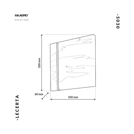 Milagro Kinkiet LECERTA 1,2W LED MZ5030 Biel / Szarość