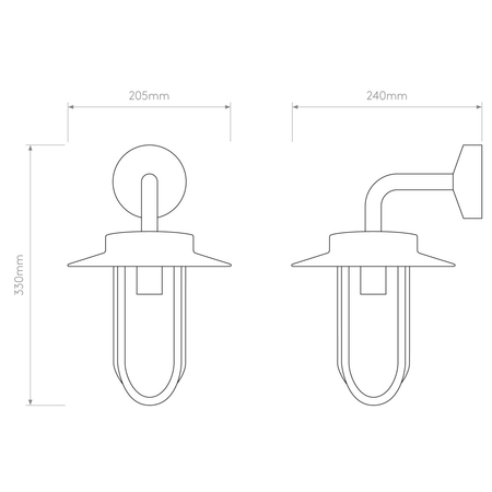 Kinkiet zewnętrzny Astro Montparnasse Wall 1096009 Brązowy