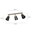 Lampa sufitowa ATLAS 3 BLACK Emibig 725/3 czarny