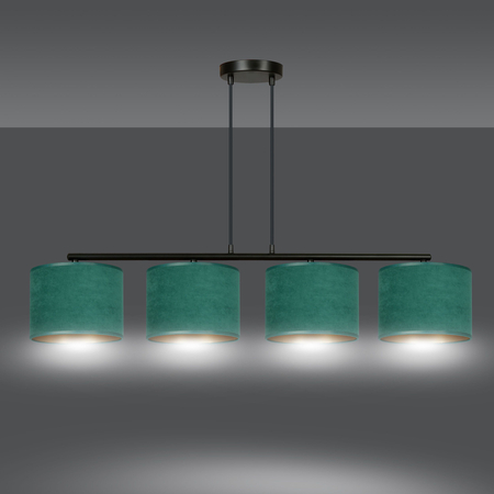 Lampa wisząca HILDE 4 BL GREEN Emibig 1051/4 zielony