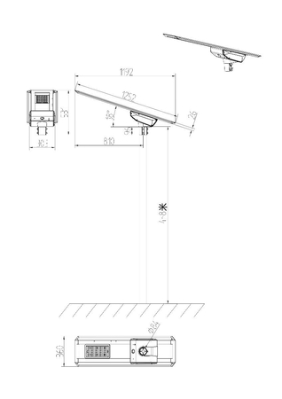 Lampa solarna LED Blaupunkt Street Light Solar 80W NW
