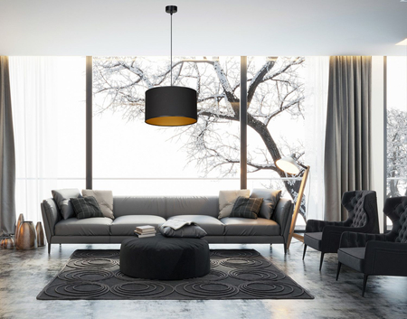 Lampa wisząca ROTO 1 BL BLACK/GOLD Emibig 184/1 czarny/złoty