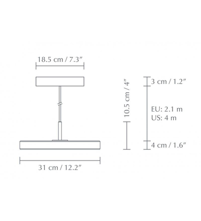 Lampa wisząca Umage 2431 Asteria Mini nuance olive