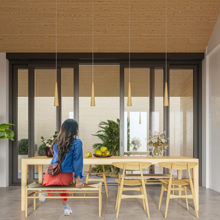 Sollux Lighting Lampa wisząca SULA 1 naturalne drewno SL.1100