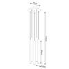 Sollux Lighting Lampa wisząca PASTELO 5P ochra czerwona SL.1528