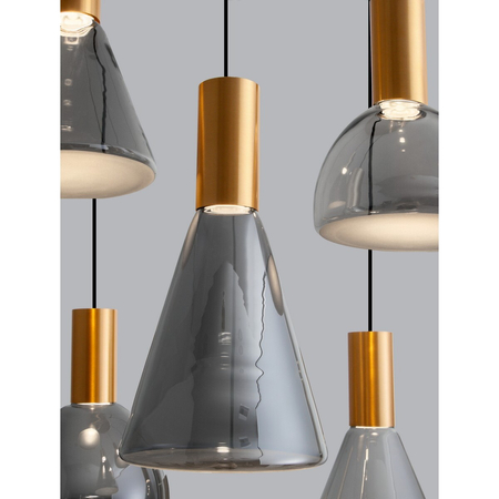 Lampa wisząca Luces Exclusivas SARDUNO LE45139 złoty i odcienie złota, szary i odcienie szarości