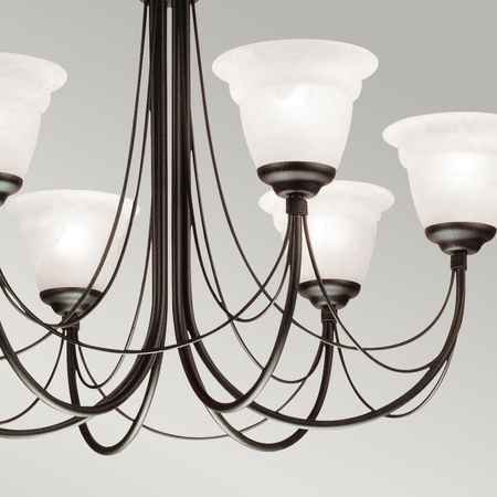 Żyrandol Elstead Lighting Carisbrooke czarny CB6-BLACK