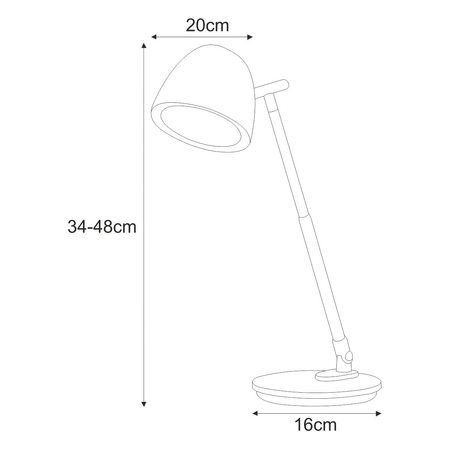 Lampa biurkowa Kaja LOLEK K-BL1528 CZARNY czarny